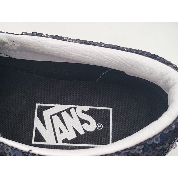 Vans‎ Sequin Slip On Black Sneakers Shoes Size 6 - Picture 7 of 7